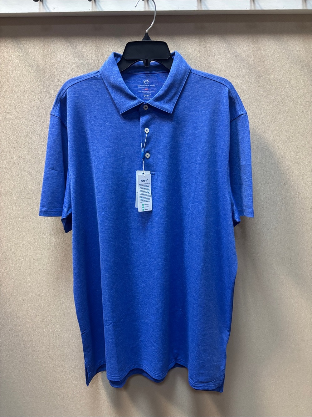 Southern Tide Men's XXL Breezze Prformance Polo Shirt in 3316 Hther Dzzling Blue